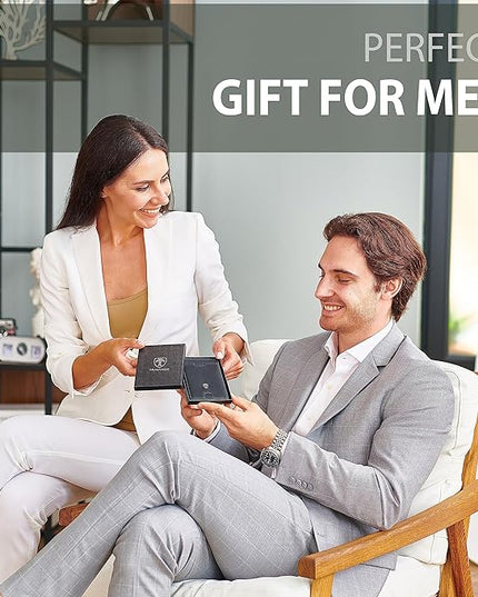 TRAVANDO Money Clip Wallet RIO - Mens Wallets slim Front Pocket RFID Blocking Card Holder Minimalist Mini Bifold Gift Box