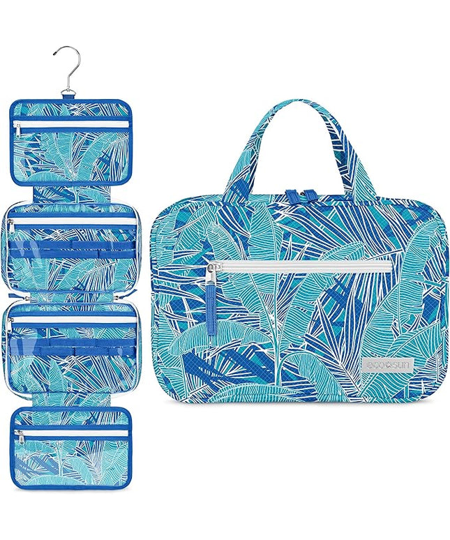 Eco Sun Hanging Travel Toiletry Bag — Designed in Hawaii — Water-resistant Travel Organizer for Bathroom Accessories