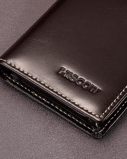 Leather Business Card Case Holder for Men & Women, Italian Calfskin