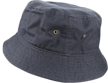 Gelante Solid Color 100% Cotton Bucket Hat for Women and Men Packable Travel Summer Beach Hat