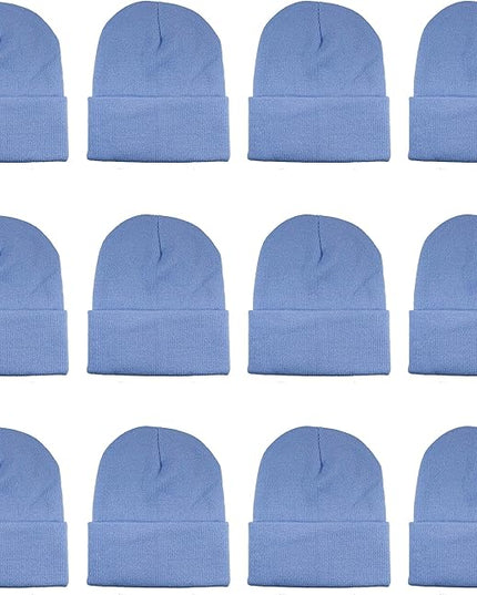 Gelante Unisex Beanie Cap Knitted Warm Solid Color and Multi-Color Multi-Packs