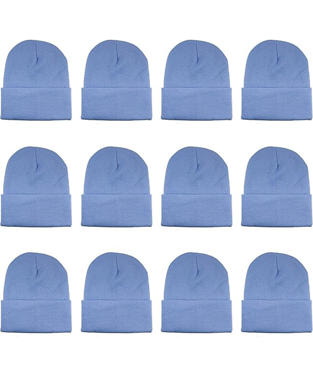 Gelante Unisex Beanie Cap Knitted Warm Solid Color and Multi-Color Multi-Packs