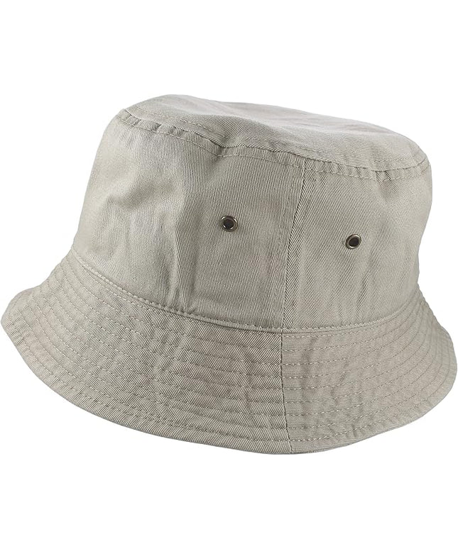 Gelante Solid Color 100% Cotton Bucket Hat for Women and Men Packable Travel Summer Beach Hat