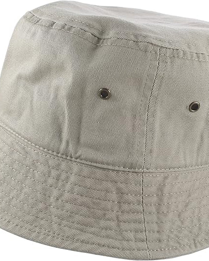 Gelante Solid Color 100% Cotton Bucket Hat for Women and Men Packable Travel Summer Beach Hat