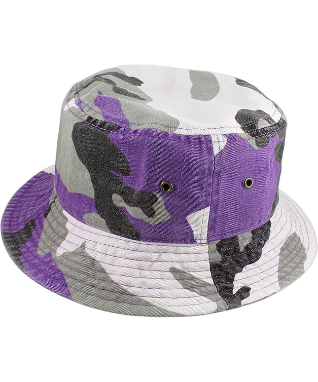 Gelante Solid Color 100% Cotton Bucket Hat for Women and Men Packable Travel Summer Beach Hat